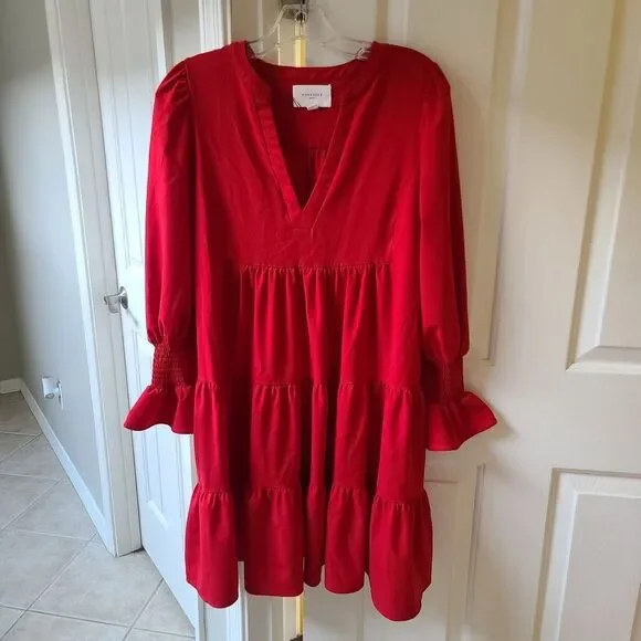Pomander Place By Tuckernuck KENZO Vibrant Red Long Sleeve Dress